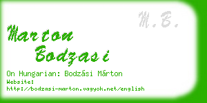 marton bodzasi business card